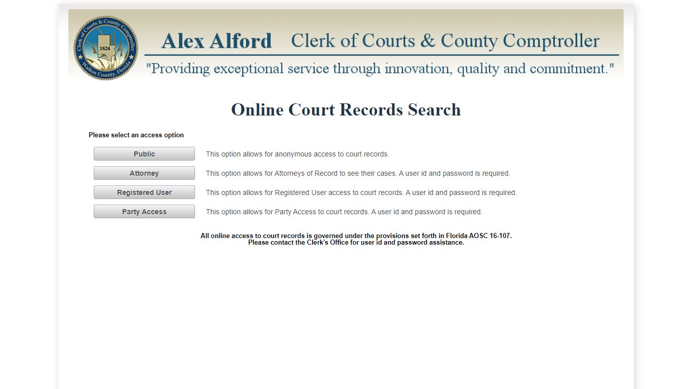 Walton County OCRS - ONLINE COURT RECORDS SEARCH